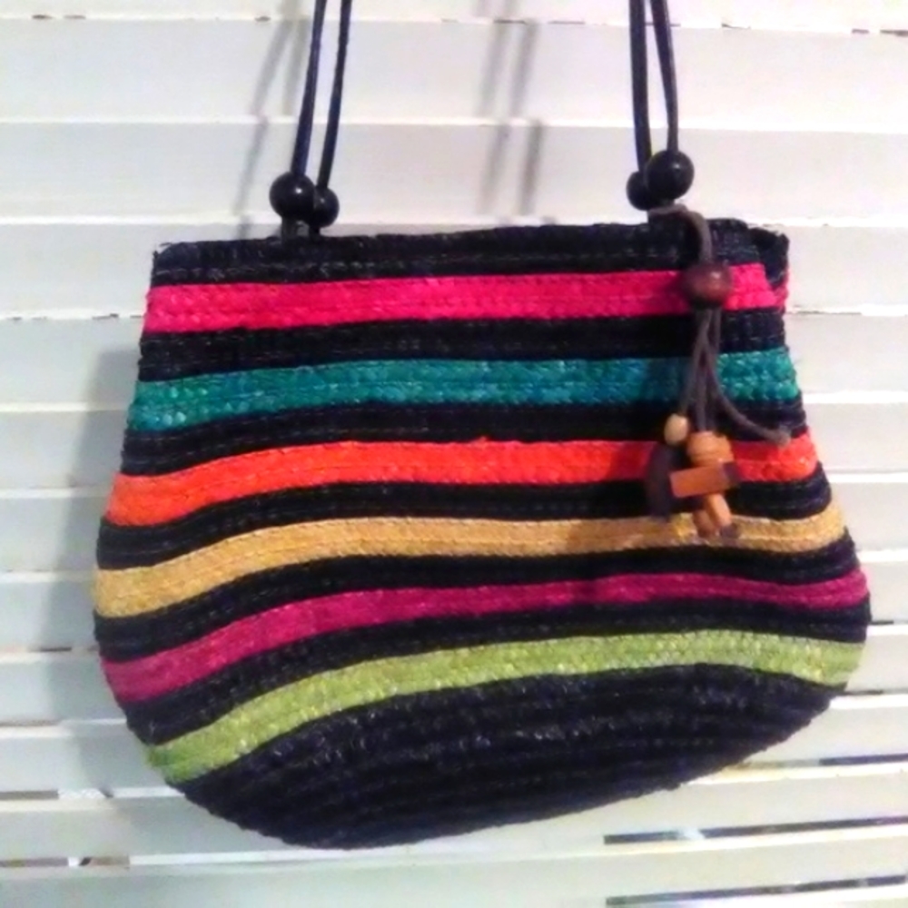 Croft and Barrow Burlap Handbag